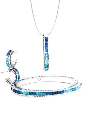 🦋💎 BRIGHTON VG+ BLUE SPECTRUM Necklace, Bracelet, & Earrings MINT CONDITION!